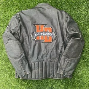 Vintage Harley Davidson leather jacket with zipper lining